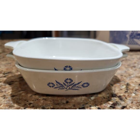 Corning Ware Cornflower Blue Small Petite Mini Casserole Dish P-41-B (Set of 2) - Picture 1 of 8